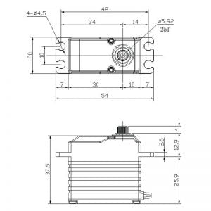 FR745 45KG – High Torque, HV, Standard Profile, Programmable, Digital Racing Servo