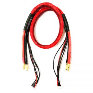 4-CELL, 24 Inch Battery Charging Extension Harness – 4mm To 4mm/5mm Combo Bullet W/ Balance Taps
