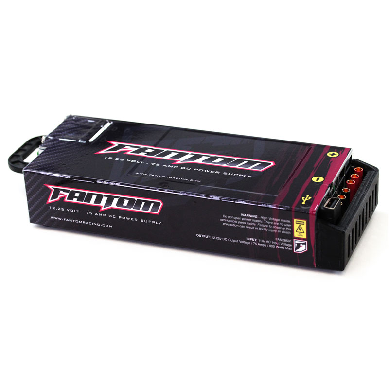 12 Volt DC POWER SUPPLY – 75 Amp / 900 – with USB – Fantom Racing