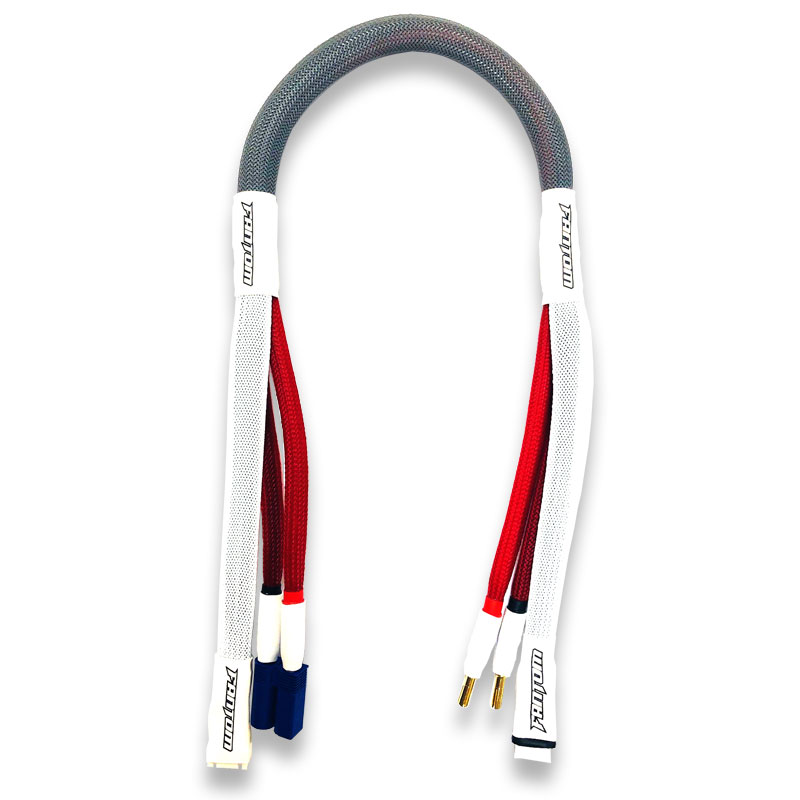 4-CELL, 24 inch Battery Charging Extension Harness – 4mm to EC5 Connector W/ Balance Taps