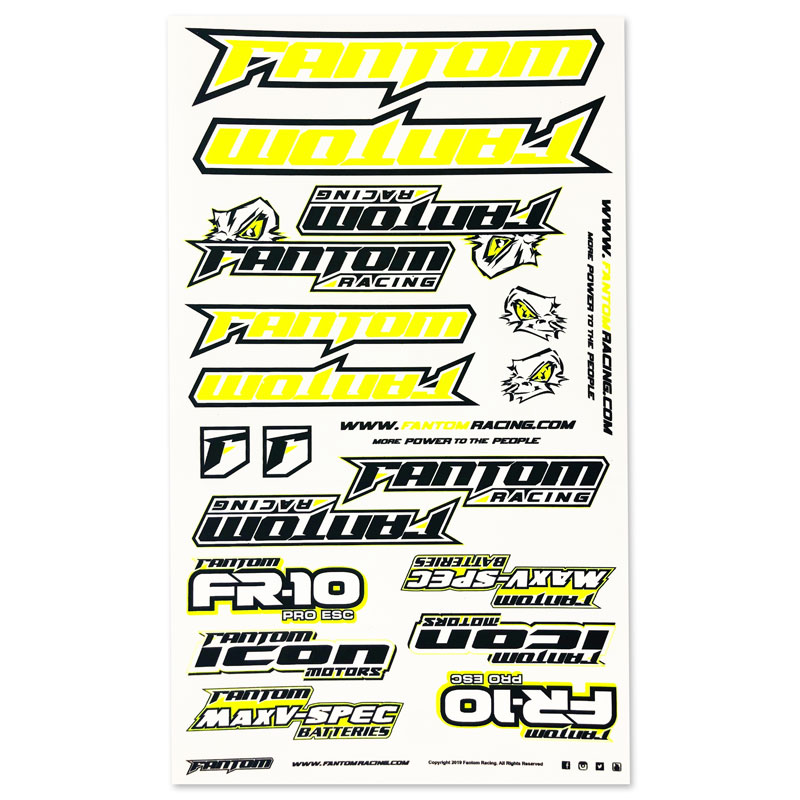 U-Cut Team Sticker Sheet – Flo Yellow