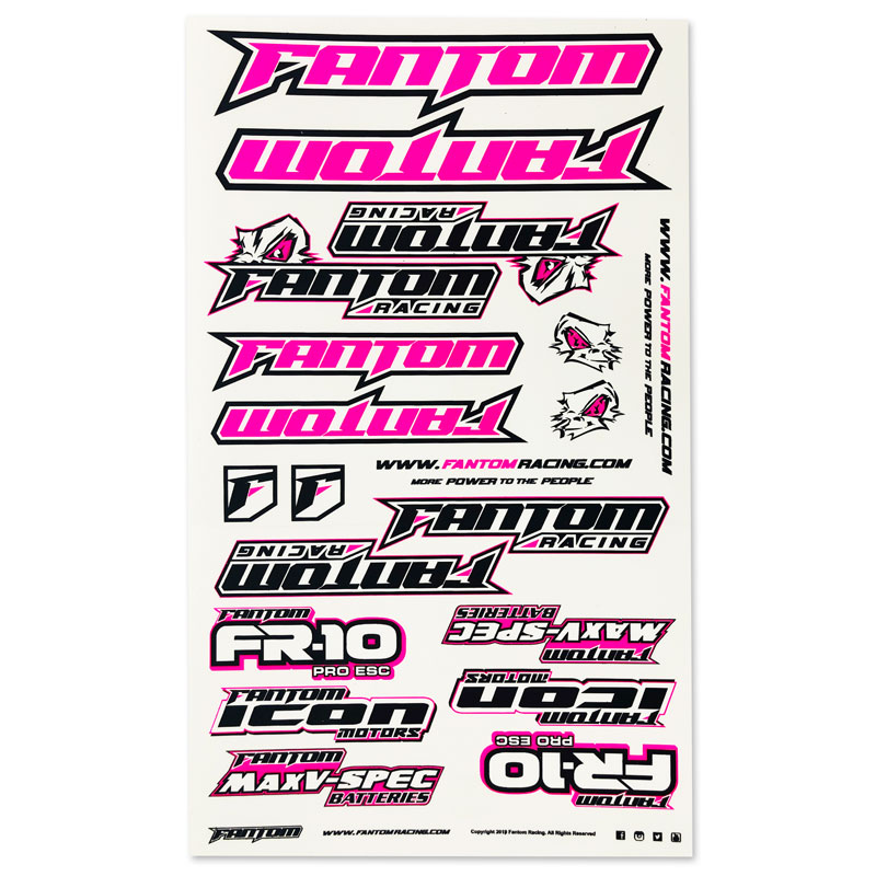 U-Cut Team Sticker Sheet – Flo Pink
