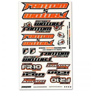 U-Cut Team Sticker Sheet – Flo Orange