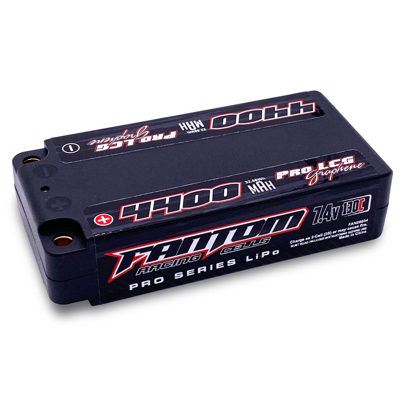 4400mAh, 130C, 7.4v, 2-Cell, LOW PROFILE SHORTY, PRO SERIES Silicon Graphene LiPo – NEW IMPROVED CASE