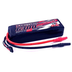 6300mAh, 130C, 14.8v, 4-Cell (4S), Hydro-X Marine Racing Series LiPo, 8mm Male/Female Bullet Connector