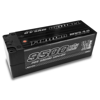 9500mAh, 150C, 15.2v, 4-Cell (4S), MVS 4.0 Graphene Pro Series LiPo-HV, 5mm Bullet