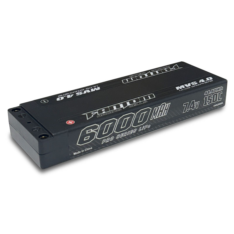 6000mAh, 150C, 7.4v, (2S) 2-Cell, ULCG, MVS 4.0 Graphene Pro Series LiPo