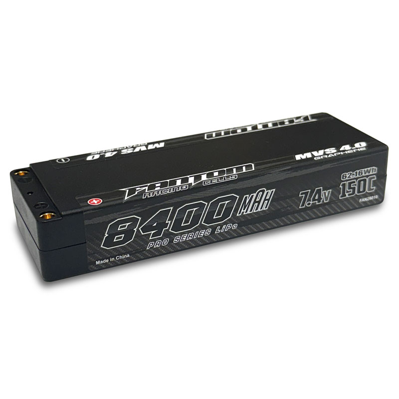 8400mAh, 150C, 7.4v, (2S) 2-Cell, MVS 4.0 Graphene Pro Series LiPo