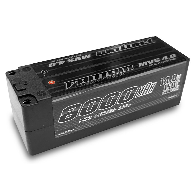 8000mAh, 150C, 14.8v, (4S) 4-Cell, MVS 4.0 Graphene Pro Series LiPo