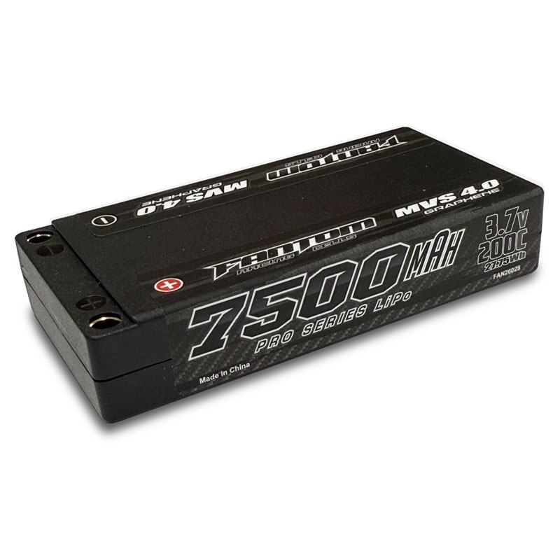 7500mAh, 200C, 3.7v, (1S) 1-Cell, MVS 4.0 Graphene Pro Series LiPo